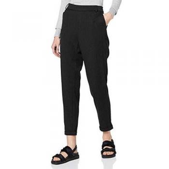 Vero Moda Women's Tailored Loose Solid Trousers - Dark Grey Melange