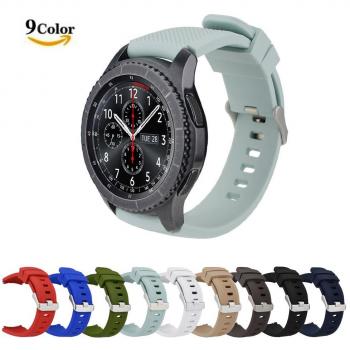 MroTech Correa de Reloj para Gear S3, [Serie Deportiva] Pulsera de Silicona 22mm Watchband Repuesto de Correa para Reloj Samsung Gear S3 Frontier/Classic, Moto 360 2 46mm, Pebble Time