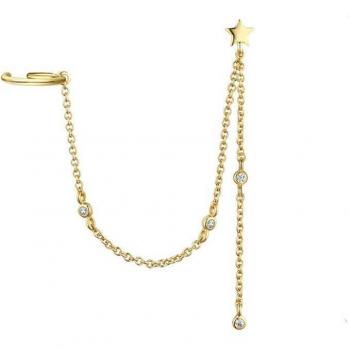 Ear Candy - Piercing múltiple Earcandy de plata bañado en oro 18k