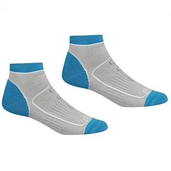 Regatta Women's Samaris Coolmax Trail Socks (2 Pack) - Light Steel/Niagra Blue, Size: UK 6-8