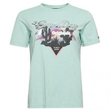 Camiseta Superdry Vintage VL Narrative Verde Mujer