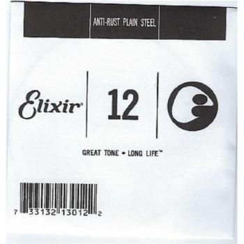 Elixir Anti-Rust .012 Gauge Plain Steel Guitar String - Single