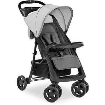 Carrito de Bebé Hauck Shopper Neo II Gris, Plegable con Dossier Inclinable, Capacidad hasta 22 kg y Incluye Porta Botellas