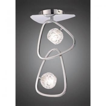 Lámpara de techo Lux 2 bombillas G9, cromo pulido
