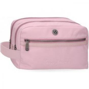 Neceser Pepe Jeans Corin dos compartimentos rosa