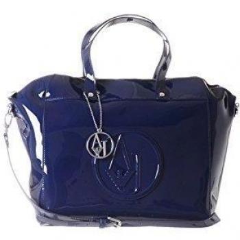 Armani Bolso asa de mano Brillo Azul
