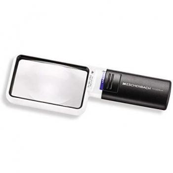 Lupa Mobilux LED 3x con lente de 90x54mm y propiedades similares al vidrio