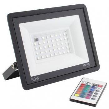 Proyector LED RGB 50W con control remoto