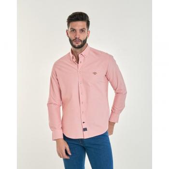 Camisa oxford liso naranja para hombre de Spagnolo