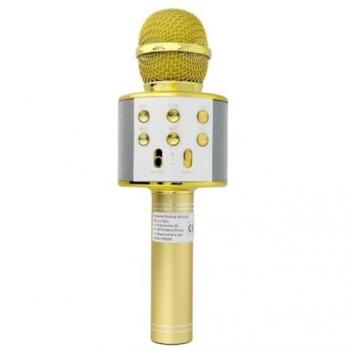 Micro Karaoke Bluetooth con Altavoz Incorporado y Botones Multifuncionales Amarillo 1200mAh
