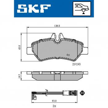 Juego de pastillas de freno SKF VKBP 90071 E