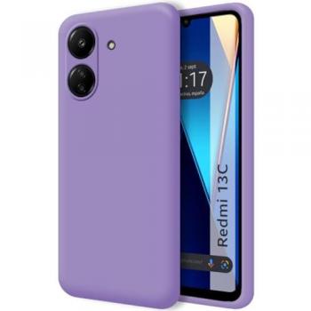 Funda Silicona Líquida Ultra Suave Morada compatible con Xiaomi Redmi 13C