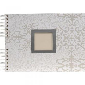 Exacompta Cachemire - Álbum foto con espirales, 32 x 22 cm, color blanco