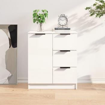 Armario Aparador de Madera Multicapa Pulido Blanco 60x30x70 cm