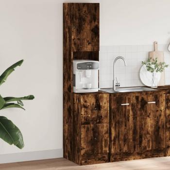Armario de cocina madera multicapa roble ahumado 35x50x180 cm