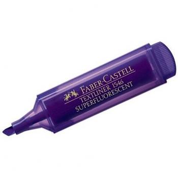 FABER-CASTELL Lot de 3 Surligneurs TEXTLINER 1546 Pte Biseau 1 - 5 mm Violet
