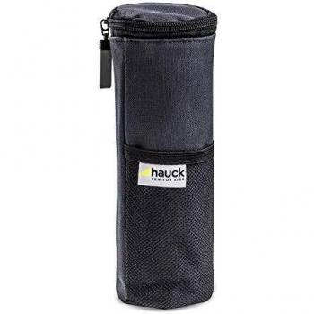 Hauck Refresh Me - Bolsa aislante para biberones con bolsillo de malla y enganche para sillas de paseo, gris