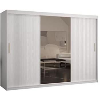 Armario Hartford H125 Blanco 250x200x62cm con Puertas Correderas y 9 Estantes