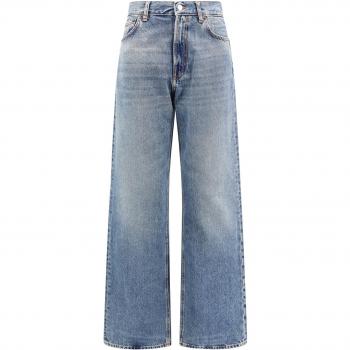 Eco-Friendly Blue Boot-Cut Jeans for Women - Korean Style W26
