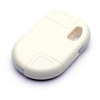 aricona  N°478  Cable adaptador USB micro-B a conector USB PowerBank como llavero, alternativa flexible y compacta al cargador, Größe:Apple;Farbe:blanco