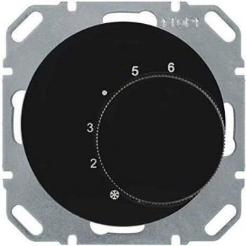 Black Glossy Room Thermostat with Variable Contact, 5-30°C