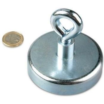 magnetshop Imán con & # x153; illet diámetro 75 mm neodimio – zinc – ADH. 160 kg