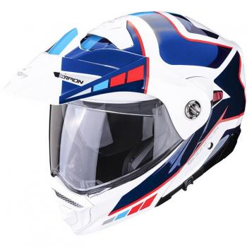 Casco SCORPION ADX-2 Camino Pearl white-Blue-Red