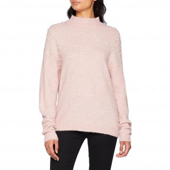 PIECES Pcpearl LS Knit D2d, Suéter para Mujer, Rosa