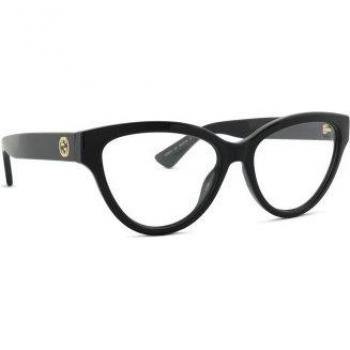 Gucci GG1581O 001 Optical Glasses, Black Frame, Unisex, Size: 55 MM