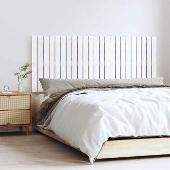 Cabecero de cama de pared blanco 147x3x60 cm madera maciza de pino Vidaxl