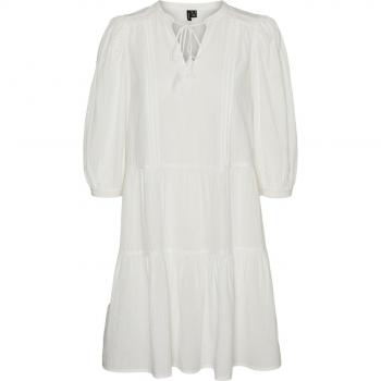 Vero Moda 3/4 Sleeve Pretty Tunic Dress - White, Regular Fit, Size XXL