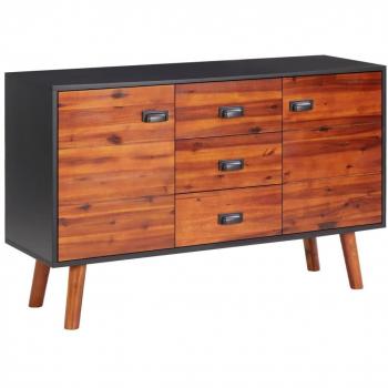 Aparador de madera maciza de acacia y MDF 110x35x70 cm