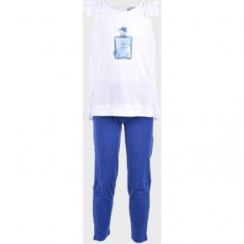 Conjunto de bebé niña azul marino de algodón