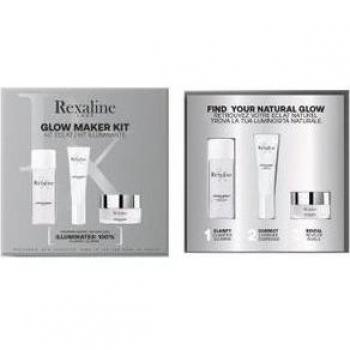 Rexaline Crystal Bright Glow Maker Travel Set (Face Cream, Serum, and Toner)