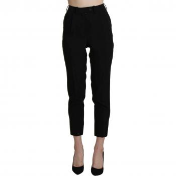 BENCIVENGA High Waist Skinny Cropped Dress Trouser Pant - Black, Female, Size: XS