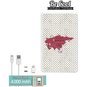 Becool® - Batería Externa Power Bank 4000 mah + Gratis 1 cable USB-MicroUsb