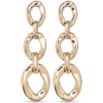 UNOde50 18K Gold Plated YOLO Link Earrings - Metal Alloy Female