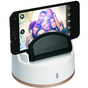Soporte Automático para Smartphone Terratec 183005 con Detección Facial y Control Bluetooth, Negro y Blanco