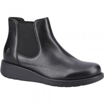 Hush Puppies Women's Leonie Black Leather Ankle Boots - Size UK 7