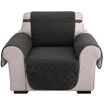 Amazon Brand - Umi Fundas para Sofa 1 Pieza Funda Sofa Funda de cojín Ajustable Protectora Decorativa de Salon Funda Cubre Sin Deslizante Gris Oscuro