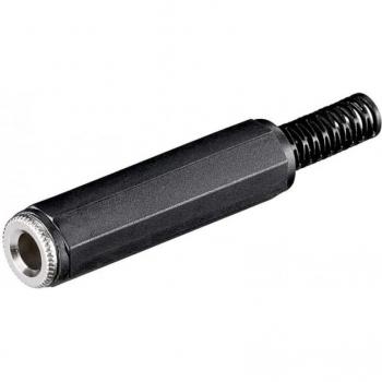 Conector Audio Jack 6.35mm Hembra Estéreo para Soldadura DIY | Compatible con micrófono, Mezclador, Auriculares, Instrumentos, Amplificador