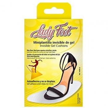 Lady Feet - Almohadilla Invisible Gel - Miniplantilla para Sandalia Tacón - 2 Unidades - Talla Única