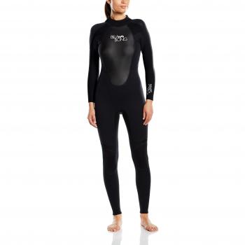 Billabong Women's Launch, Traje de neopreno de surf para mujer 3/2 completo, color Negro, talla 12