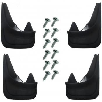4 guardabarros delanteros y traseros moldeados, universales, de buena calidad, incluyen tornillos