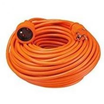 Cable Prolongador 40m Color Naranja con Toma de Tierra de Espiga