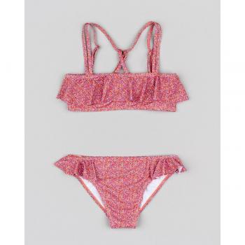 Bikini de niña estampado con volantes Losan