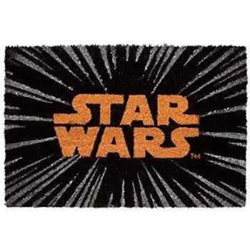 Felpudo Star Wars - Felpudo entrada casa antideslizante 40 x 60 cm - Alfombra entrada casa exterior logo Star wars, Fabricado en fibra de coco - Productos con licencia oficial