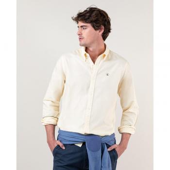 Camisa El Ganso Garment Dyed Amarillo para hombre