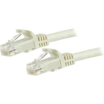 StarTech.com 3m White Gigabit Snagless RJ45 UTP Cat6 Patch Cable - 650MHz 100W PoE Network Cord, Fluke Tested, UL Certified, TIA/EIA Compliant, Strain Relief,