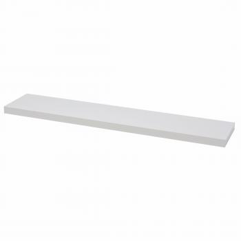 ESTANTE FLOTANTE DL FIJACIÓN INVISIBLE 118X23.5 CM PVC BLANCO ALTO BR GROSOR 3,8 CM, blanco alto brillo, madera